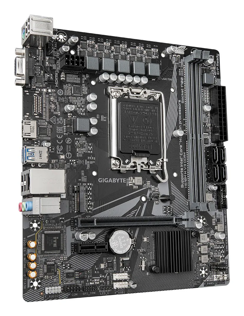 GIGABYTE H610M H V3 DDR4 pagrindinė plokštė Intel H610 Express LGA 1700 „micro ATX“