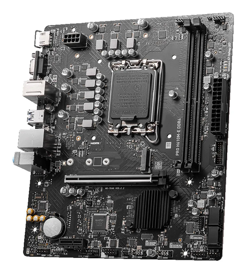 MSI PRO H610M-E DDR4 pagrindinė plokštė Intel H610 LGA 1700 „micro ATX“