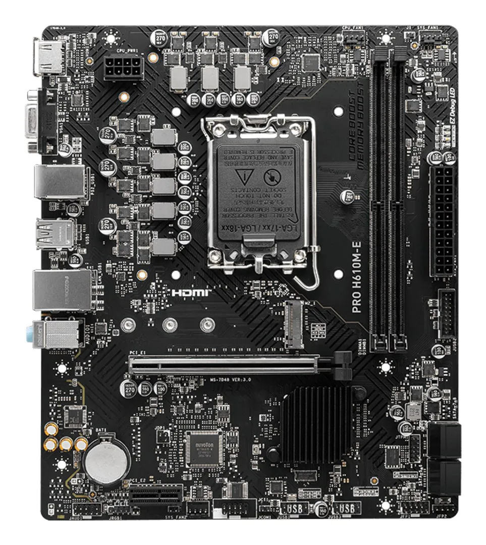 MSI PRO H610M-E pagrindinė plokštė Intel H610 LGA 1700 „micro ATX“