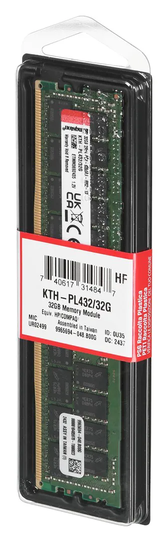 Kingston skirta atmintis HPE/HP 32GB DDR4-3200Mhz Reg ECC modulis