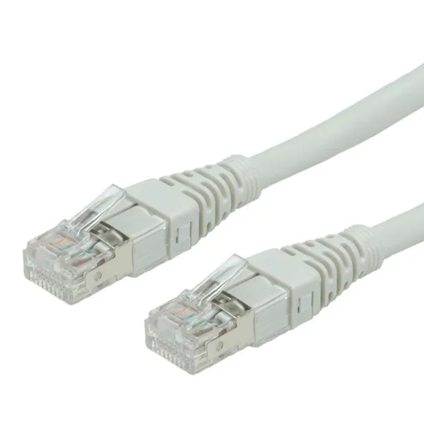 ROLINE S/FTP Patch Cord Cat.6a, Component Level, LSOH, grey 1m tinklo kabelis Pilka
