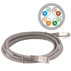 Alantec KKS6ASZA2.0 tinklo kabelis Pilka 2 m Cat6a S/FTP (S-STP)