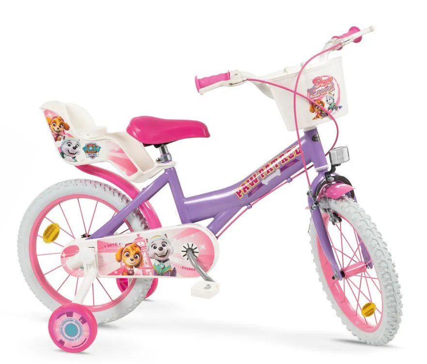 Vaikiškas dviratis 16" Paw Patrol Purple 1680 Girl TOIMSA