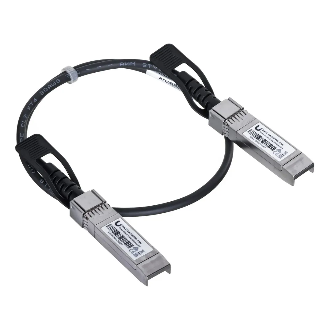 Ubiquiti UACC-DAC-SFP10-0.5M „InfiniBand“ arba pluoštinis optinis kabelis 0,5 m SFP+ Juoda