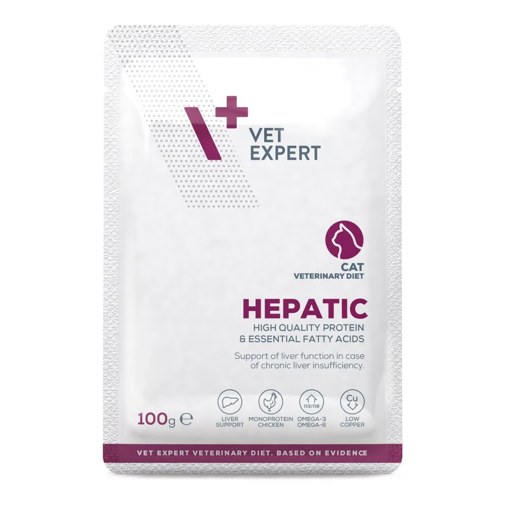 VETEXPERT Hepatic Chicken - šlapias kačių maistas - 100g