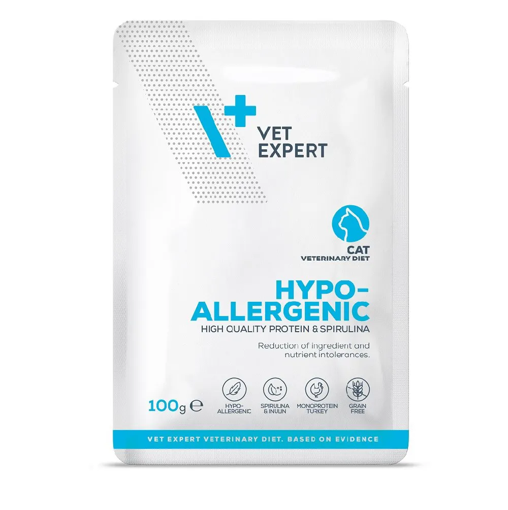 VETEXPERT Hypoallergenic Turkey - šlapias kačių maistas - 100g