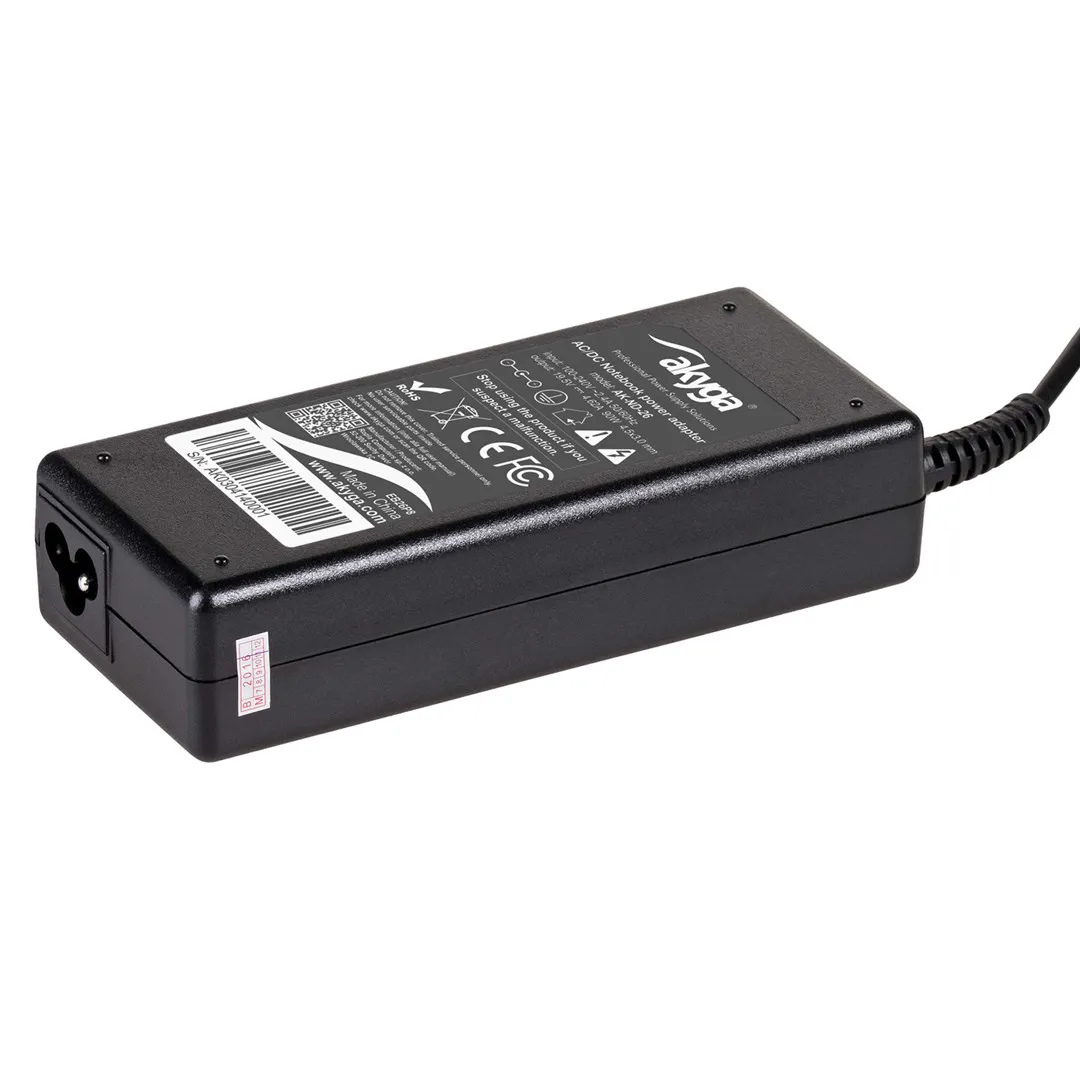 Akyga notebook power adapter AK-ND-26 19.5V/4.62A 90W 4.5x3.0 mm + pin HP maitinimo adapteris / inverteris Vidaus Juoda